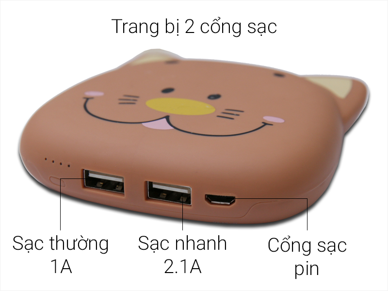 Trang bị 2 cổng sạc Trang bị 2 cổng sạc