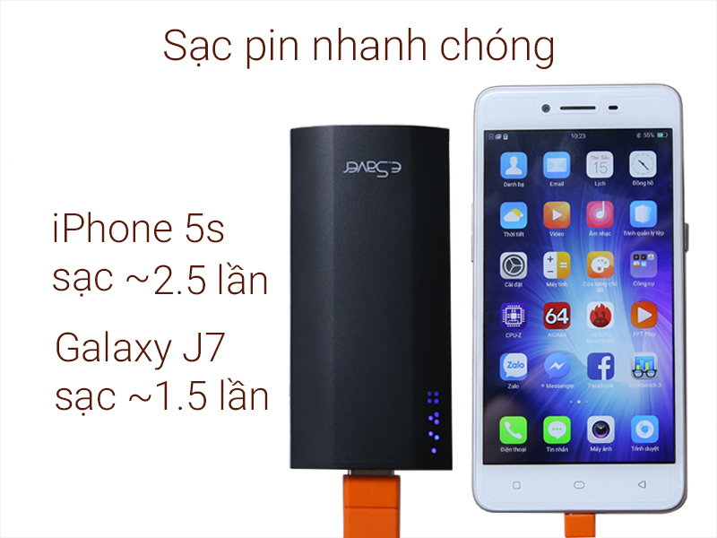 Dung lượng pin 5.000 mAh Dung lượng pin 5.000 mAh