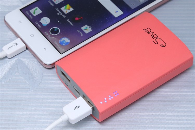 Pin sạc dự phòng eSaver 7.500 mAh Y323 Màu Hồng