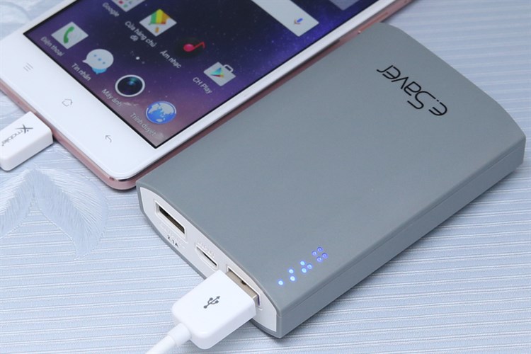 Pin sạc dự phòng eSaver 7.500 mAh Y323 Màu Xám