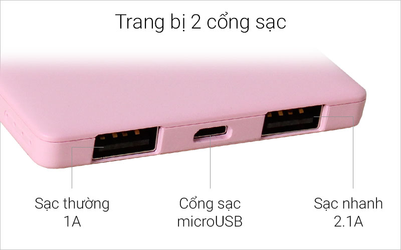 Pin sạc dự phòng Polymer 5000mAh eSaver JP85 - Trang bị 2 cổng sạc Pin sạc dự phòng Polymer 5000mAh eSaver JP85 - Trang bị 2 cổng sạc