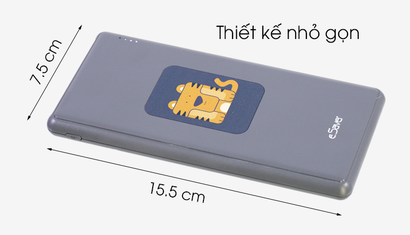 Pin sạc dự phòng Polymer 10000mah eSaver Maya 10 Gate 005Q - Thiết kế đẹp mắt, kiểu dáng nhỏ gọn 