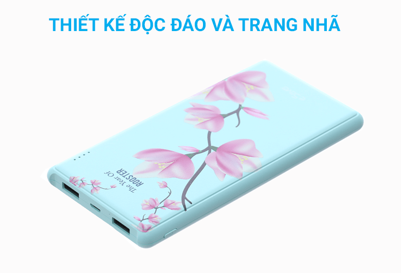 Pin sạc dự phòng Polymer 10000mah eSaver Maya 10 Hoa Xanh Pin sạc dự phòng Polymer 10000mah eSaver Maya 10 Hoa Xanh