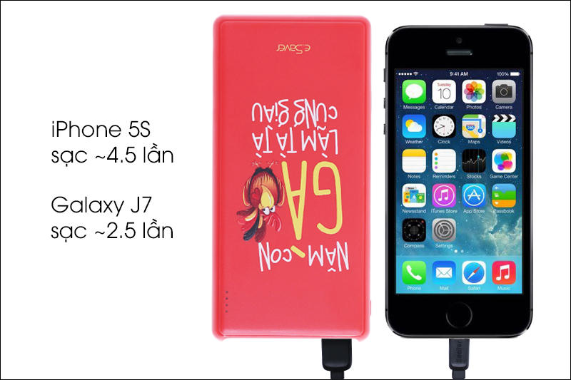 Pin sạc dự phòng Polymer 10000mah eSaver Maya 10 Gà Đỏ - Dung lượng pin 10.000 mAh Pin sạc dự phòng Polymer 10000mah eSaver Maya 10 Gà Đỏ - Dung lượng pin 10.000 mAh