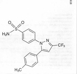 Công thức phân tử của celecoxib là C17H24F3N3O2S