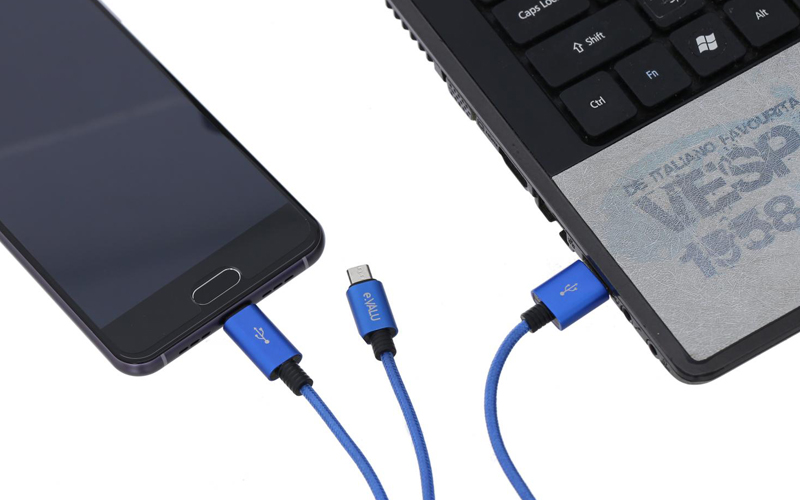 Cáp 2 đầu Type-C Micro 1 m e.VALU Spanker B Xanh Dương dùng để truyền dữ liệu chỉ dành cho thiết bị dùng cổng Type-C Cáp 2 đầu Type-C Micro 1 m e.VALU Spanker B Xanh Dương dùng để truyền dữ liệu chỉ dành cho thiết bị dùng cổng Type-C