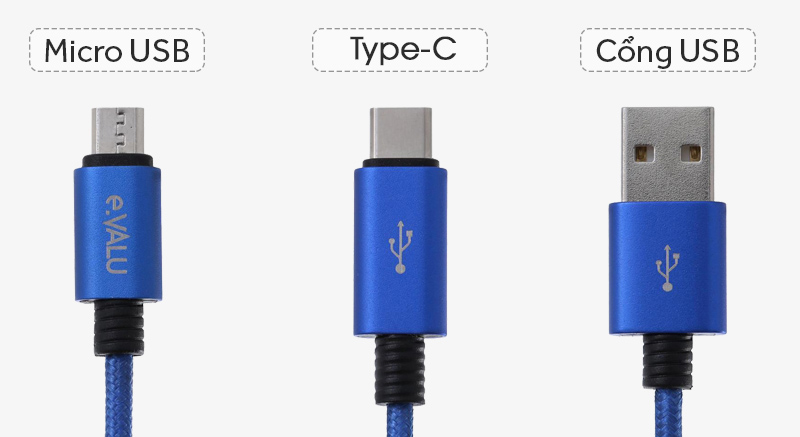 Dây cáp 2 đầu Type-C và Micro USB Dây cáp 2 đầu Type-C và Micro USB