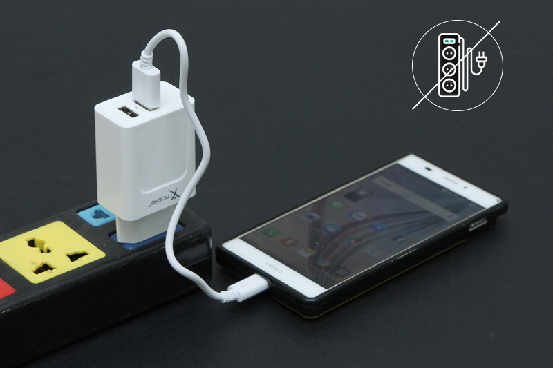 Adapter sạc Xmobile Dual 2A TS-C067S Trắng Adapter sạc Xmobile Dual 2A TS-C067S Trắng