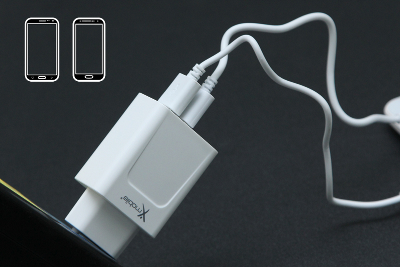 Adapter sạc Xmobile Dual 2A TS-C067S Trắng Adapter sạc Xmobile Dual 2A TS-C067S Trắng