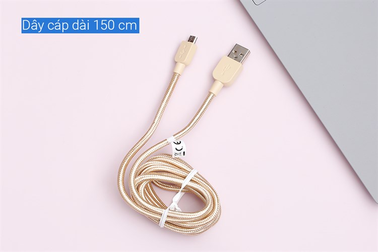 Dây cáp Micro USB 1.5m Sony CP-ABP150 Dây Nilon Màu Vàng