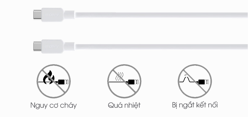 Dây cáp chính hãng của Sony Type C CP-CC100 - Gia công với chất lượng tốt nhất