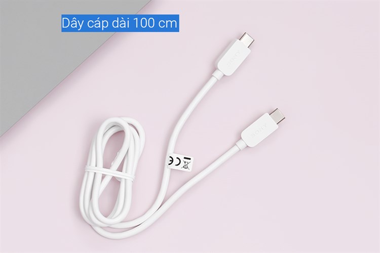 Cáp Type C-Type C 1m Sony CP-CC100/WC Màu Trắng