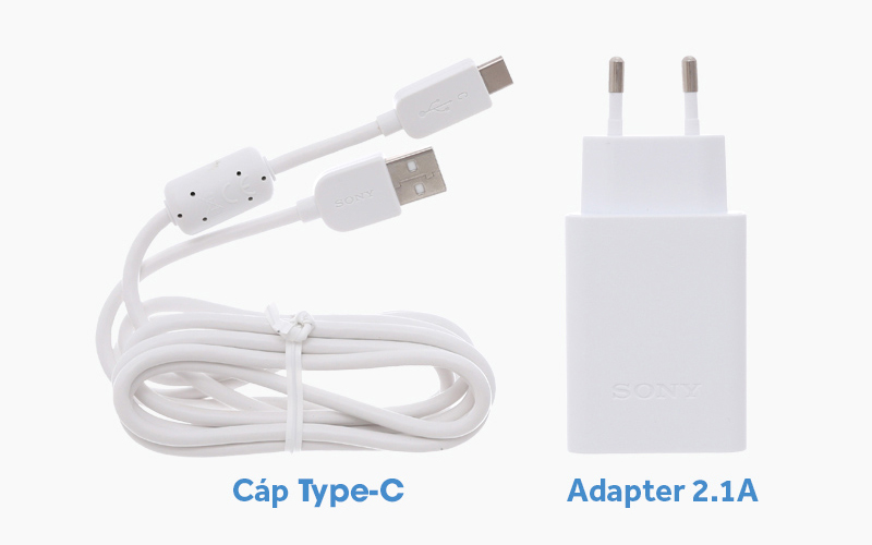 Bộ Adapter sạc 2.1A kèm Cáp Type C 1.5m Sony CP-AD2A Bộ Adapter sạc 2.1A kèm Cáp Type C 1.5m Sony CP-AD2A
