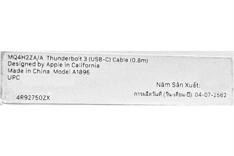 Cáp Type-C - Type-C 0.8m Apple MQ4H2 Màu Trắng