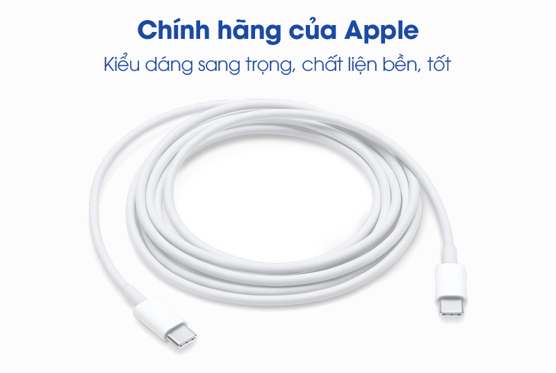 Cáp Type-C - Type-C 2 m Apple MLL82 Trắng - Thiết kế sang trọng, tinh tế