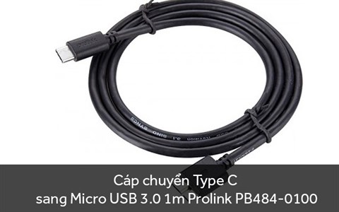 Cáp chuyển Type C sang Micro USB 3.0 1m Prolink PB484-0100 | vuivui.com