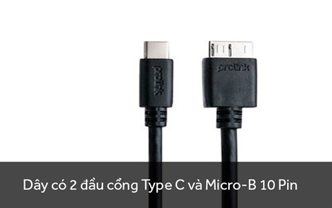 Cáp chuyển Type C sang Micro USB 3.0 1m Prolink PB484-0100 | vuivui.com