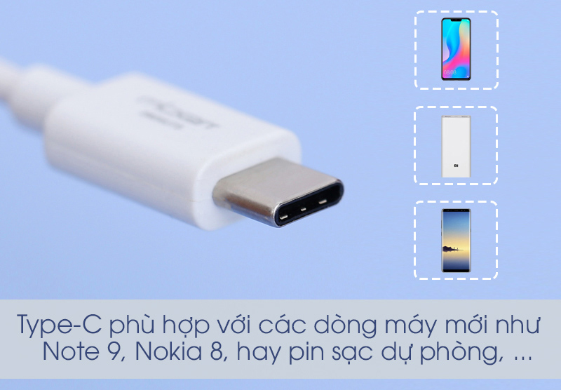 Cáp Type-C 1 m M-Best SMXU75 Trắng