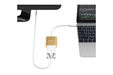 Đầu chuyển Type C sang VGA ORICO RCV-GD Vàng | Vuivui.com