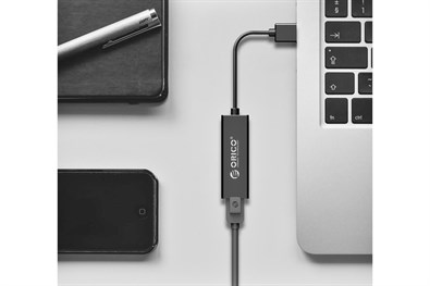 Đầu chuyển USB 3.0 sang Lan ORICO UTJ-U3-BK Đen