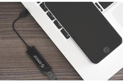 Đầu chuyển USB 3.0 sang Lan ORICO UTJ-U3-BK Đen