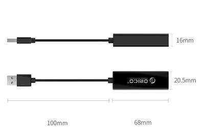Đầu chuyển USB 3.0 sang Lan ORICO UTJ-U3-BK Đen