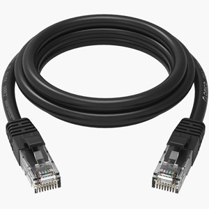 Cáp Mạng Cat6, Đen, Orico Pug - C6 - 300 - Bk