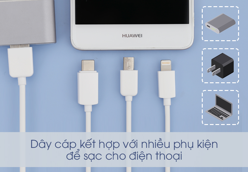 Cáp 3 đầu Lightning Type C Micro 1m Xmobile AP03-1000 Cáp 3 đầu Lightning Type C Micro 1m Xmobile AP03-1000 - kết nối đc với nhiều phụ kiện