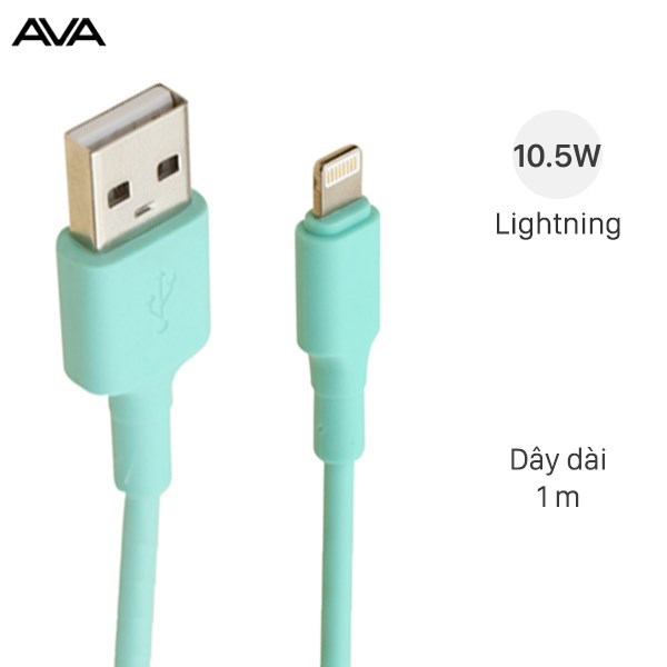 Cáp Lightning 1 m AVA LTPL-01 Xanh