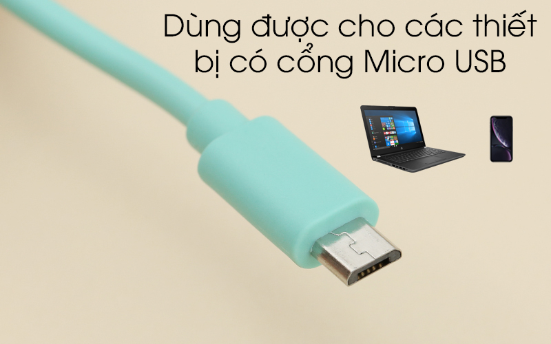 Cáp Micro 1m AVA LTPL-05 tương thích với thiết bị có cổng Micro USB