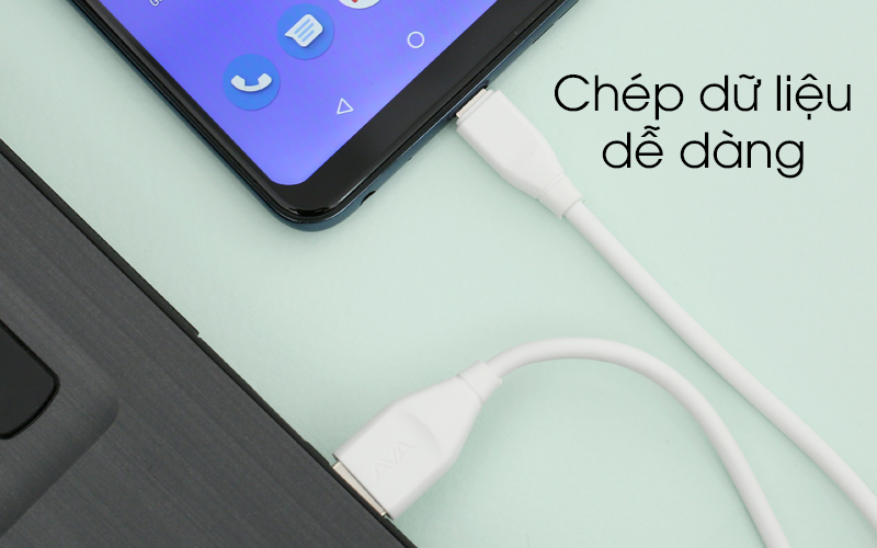 Cáp Micro 1m AVA Speed II hỗ trợ truyền tải dữ liệu giữa các thiết bị Cáp Micro 1m AVA Speed II hỗ trợ truyền tải dữ liệu giữa các thiết bị