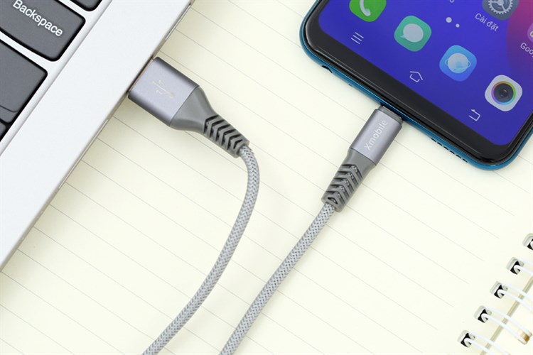 Cáp Micro USB 1m Xmobile Paladin Màu Bạc
