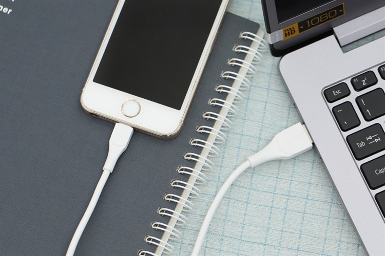 Cáp Lightning 2 m AVA U-Shape Trắng Màu Trắng