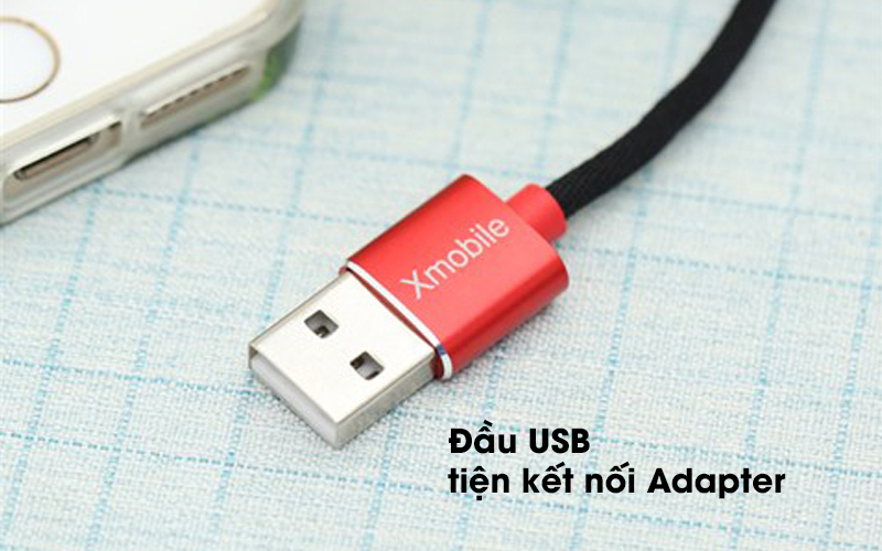 Cáp Lightning 1m Xmobile L-bending Đen đầu usb kết nối adapter Cáp Lightning 1m Xmobile L-bending Đen đầu usb kết nối adapter