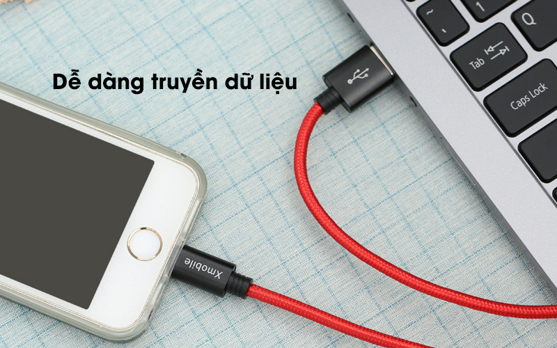 Cáp Lightning 1m Xmobile Spanker B Đỏ truyền tải dữ liệu Cáp Lightning 1m Xmobile Spanker B Đỏ truyền tải dữ liệu