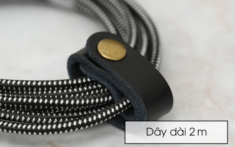 Cáp Lightning MFI 2 m AUKEY CB-BAL4 Đen có dây dài 2 m Cáp Lightning MFI 2 m AUKEY CB-BAL4 Đen có dây dài 2 m