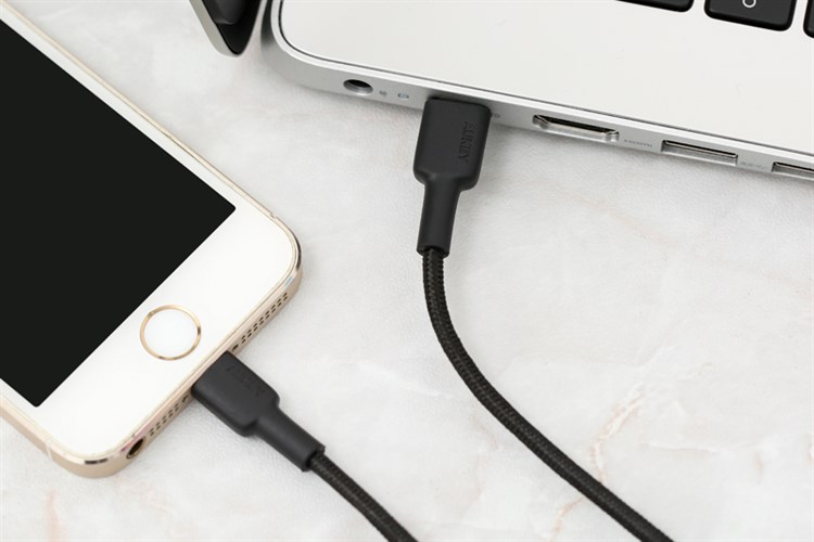 Cáp C - Lightning MFI 1.2 m AUKEY CB-CL1 Đen Màu Đen