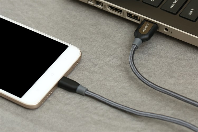 Cáp Micro USB 1.8m Anker PowerLine+ A8143 Xám Màu Xám