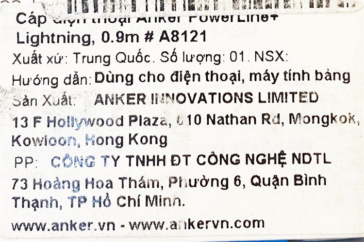 Cáp Lightning MFI 0.9 m Anker PowerLine+ A8121xx2 Đỏ Màu Đỏ