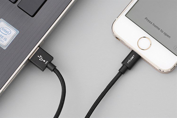 Cáp Lightning MFI 1m Mbest DS641-WB Màu Đen