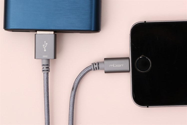 Cáp Lightning MFI 1m Mbest DS286-WB Xám Màu Xám