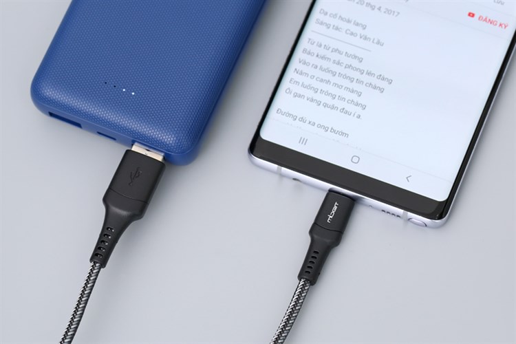 Cáp Type-C 1 m Mbest DS462T-WB Đen Màu Đen