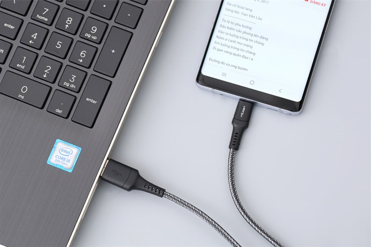 Cáp Type-C 1 m Mbest DS462T-WB Đen Màu Đen