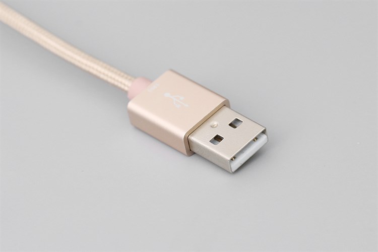 Cáp Lightning MFI 2m Mbest DS287-WB Màu Vàng đồng