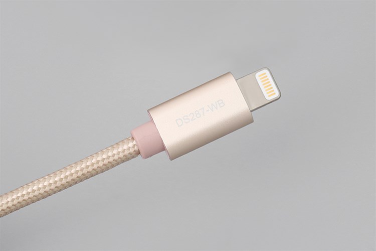 Cáp Lightning MFI 2m Mbest DS287-WB Màu Vàng đồng