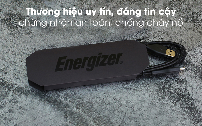 Cáp Type C 1.2m Energizer C41C2AGBKT Đen có thiết kế gọn nhẹ