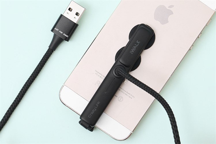 Cáp Lightning 1m iWALK Crazy Link CSC002 Đen Màu Đen