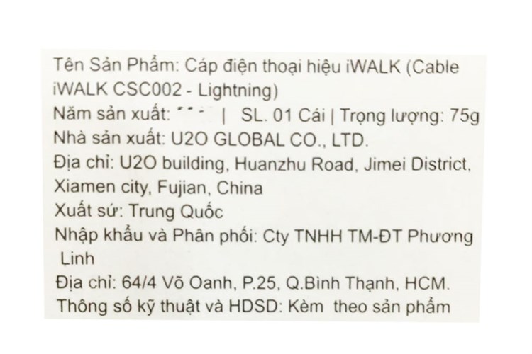 Cáp Lightning 1m iWALK Crazy Link CSC002 Đen Màu Đen