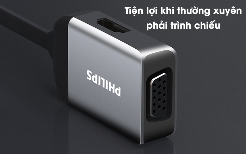 Adapter chuyển đổi Type-C 2 in 1 Philips SWR1607A-93 Xám dành cho người hay trình chiếu