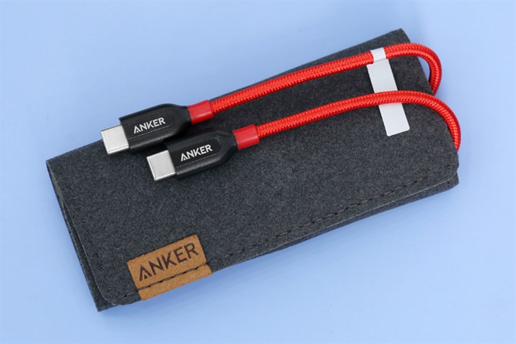 Cáp Type C - Type C 0.9m Anker PowerLine+ A8187 Màu Đỏ